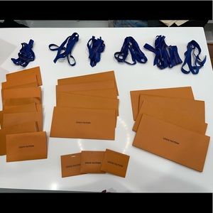 Louis Vuitton shopping envelopes, ribbons